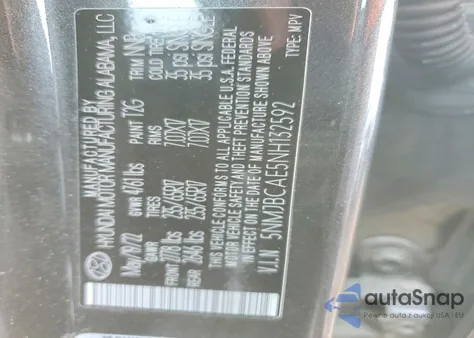 2022 Hyundai Tucson Sel z USA, uszkodzony, nr VIN 5NMJBCAE5NH132592